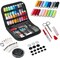 Portable Mini Travel Sewing Kit for Adults - Emergency Sewing Supplies Organizer with Heavy Duty Scissors, Needles, and Thread, Compact Pocket Size Repair Kit (Black)